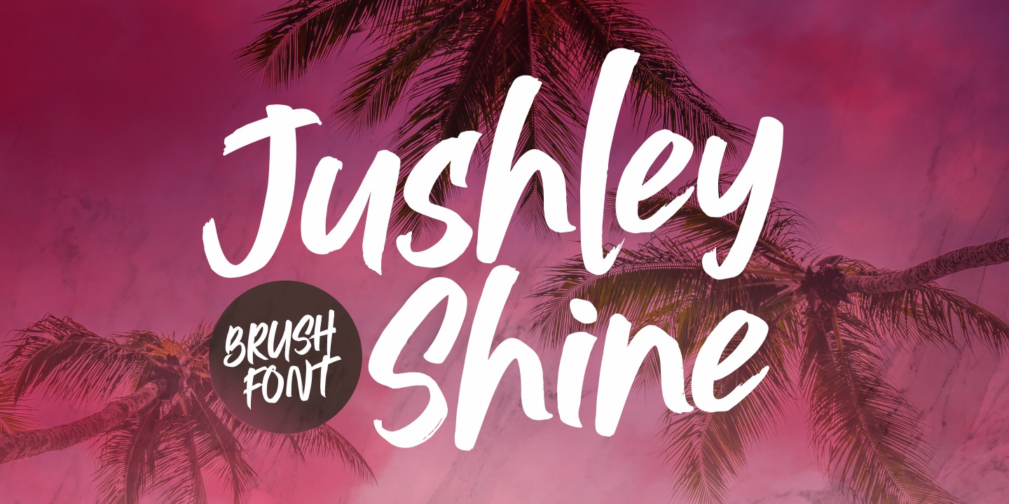 Beispiel einer Jushley Shine Regular-Schriftart